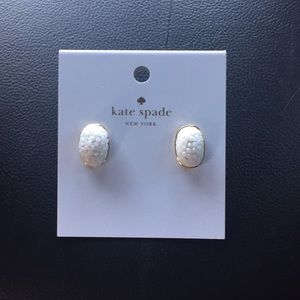 White studs NWT!!